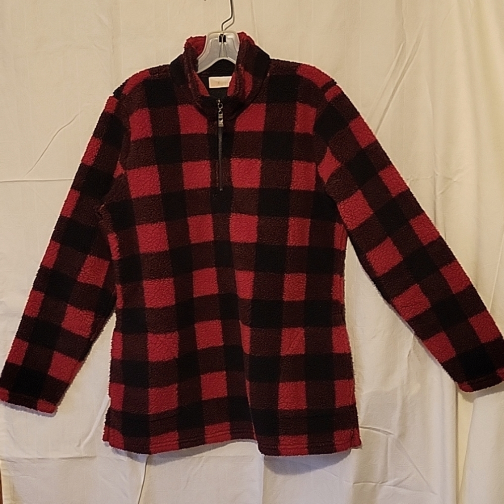 Belle by Kim Gravel Fleece Quarter Zip Jacket